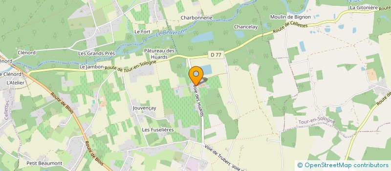 localisation de l'entreprise GFA DES HUARDS  COUR CHEVERNY