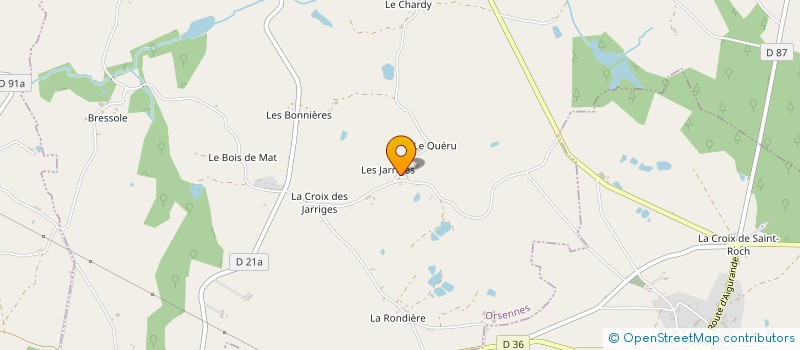 localisation de l'entreprise GFA DES JARRIGES à ORSENNES