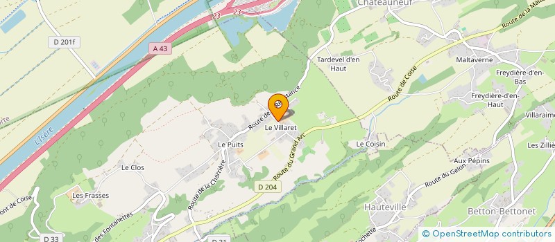 localisation de l'entreprise GFA DES JONQUILLES  COISE-SAINT-JEAN-PIED-GAUTHIER