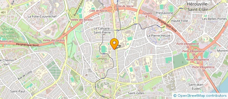localisation de l'entreprise GFA DES LEGUMINEUSES ET DES CHEVRES FOLLES à CAEN