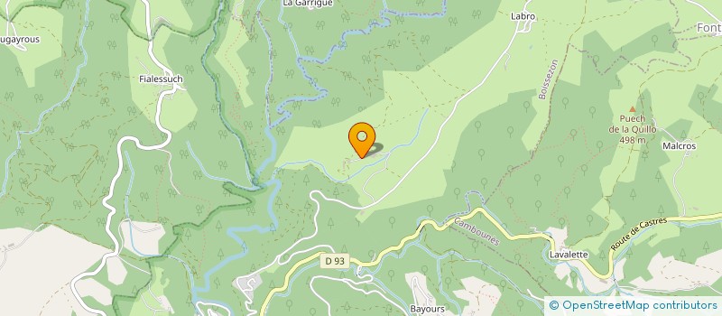 localisation de l'entreprise GFA DES LOUPS  BOISSEZON