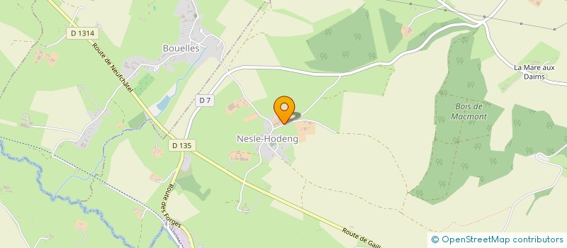 localisation de l'entreprise GFA DES MACMONTS à NESLE-HODENG
