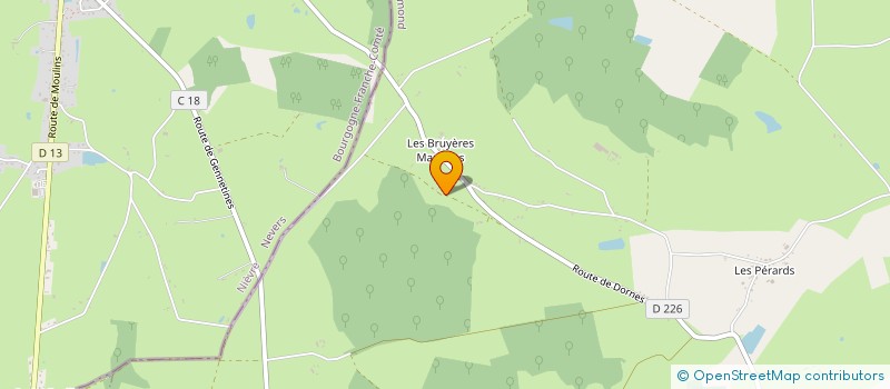 localisation de l'entreprise GFA DES MILLETS  GENNETINES