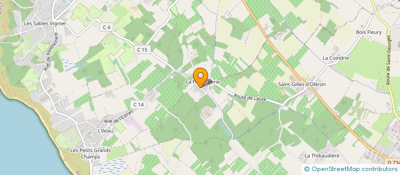 localisation de l'entreprise GFA DES MOTTES MULLARS  SAINT PIERRE D'OLERON