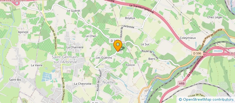 localisation de l'entreprise GFA DES PAMPRES D'OR  SAINT-GERMAIN-NUELLES