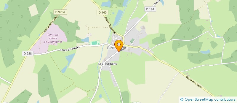 localisation de l'entreprise GFA DES PITREAUX  GENNETINES