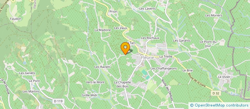 localisation de l'entreprise GFA DES QUATRE VENTS à FLEURIE