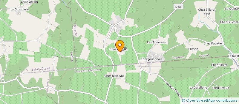 localisation de l'entreprise GFA DES ROULLINS  VAL-DE-COGNAC