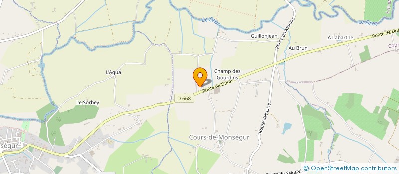 localisation de l'entreprise GFA DES ROUSSEAUX  COURS-DE-MONSEGUR