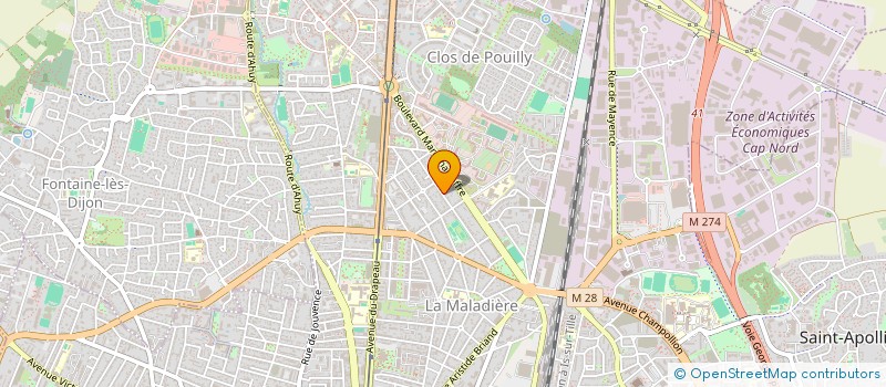 localisation de l'entreprise GFA DES SAVOTTES à DIJON