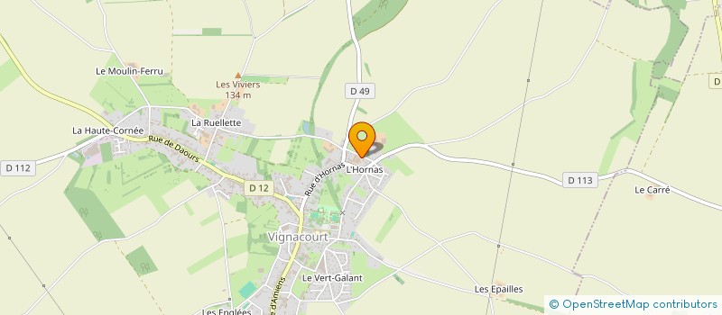 localisation de l'entreprise GFA DES TERRES PICARDES  VIGNACOURT