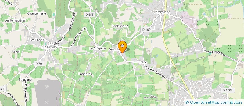 localisation de l'entreprise GFA DES TERRES PLATES  MORANCE