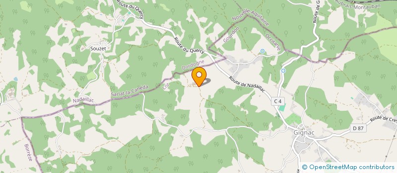 localisation de l'entreprise GFA DES TERRES ROUGES  GIGNAC