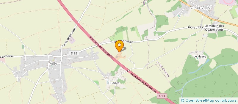 localisation de l'entreprise GFA DES TILLEULS  AILLY