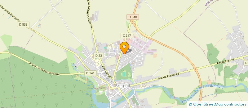 localisation de l'entreprise GFA DES TROIS SAPINS  BRETEUIL