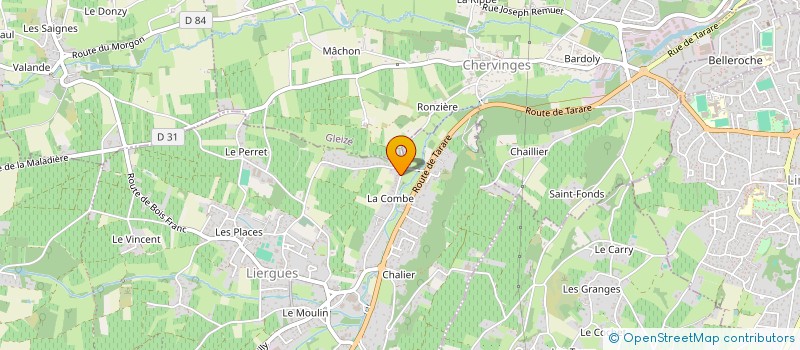 localisation de l'entreprise GFA DES VERCHERES à PORTE DES PIERRES DOREES