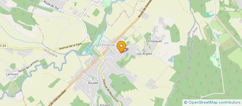 localisation de l'entreprise GFA DES VIGNERIES  LEVIGNAC