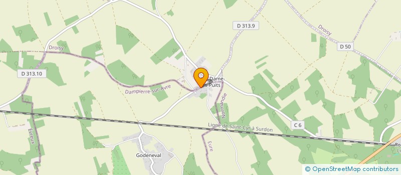 localisation de l'entreprise GFA DES VIGNES à DAMPIERRE-SUR-AVRE