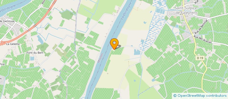 localisation de l'entreprise GFA DES VIGNOBLES AUDIGAY  SAINT-SULPICE-DE-FALEYRENS