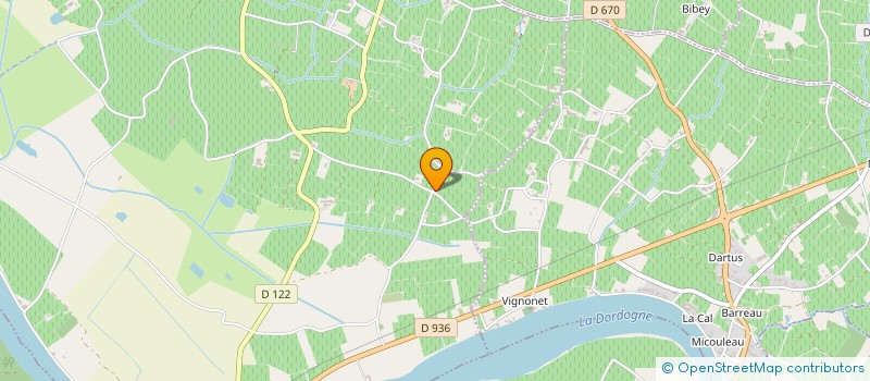 localisation de l'entreprise GFA DES VIGNOBLES CALLEGARIN  SAINT-EMILION