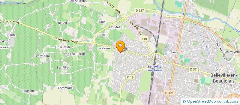 localisation de l'entreprise GFA DES VIGNOBLES DE LA PLUME à BELLEVILLE-EN-BEAUJOLAIS