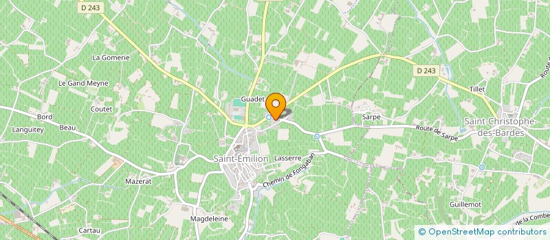 localisation de l'entreprise GFA DES VIGNOBLES DEGLIAME à SAINT-EMILION