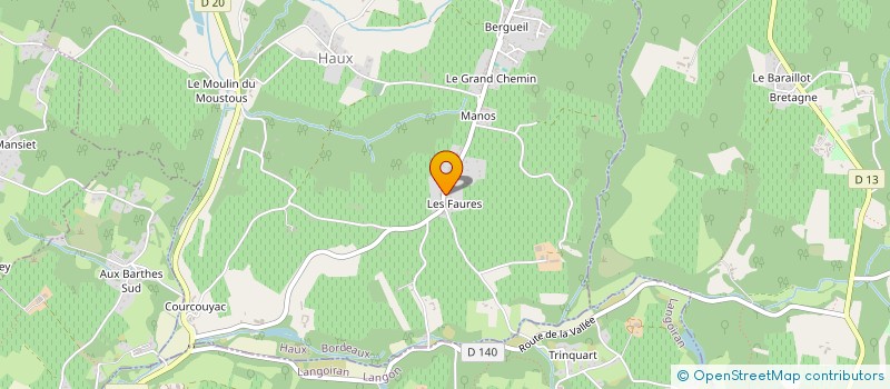 localisation de l'entreprise GFA DES VIGNOBLES DOUENCE  HAUX