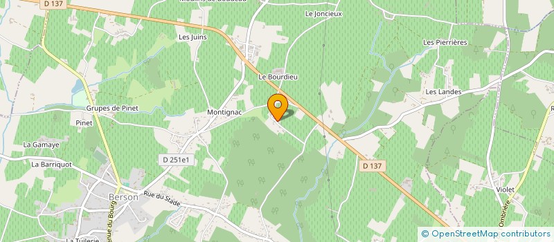 localisation de l'entreprise GFA DES VIGNOBLES RALUY  BERSON