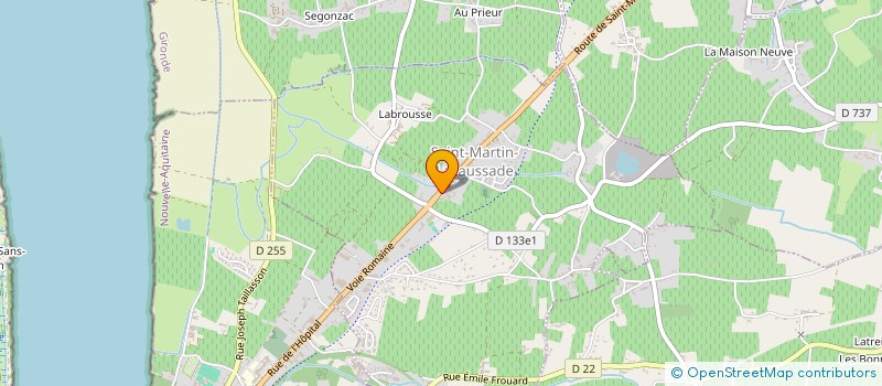 localisation de l'entreprise GFA DES VIGNOBLES TRINQUE  SAINT-MARTIN-LACAUSSADE