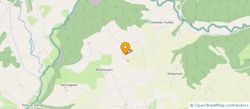 localisation de l'entreprise GFA DES VILLAGES  POULLAOUEN