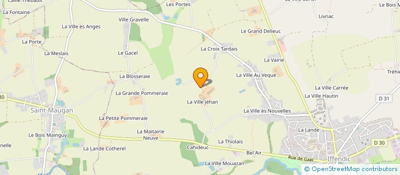 localisation de l'entreprise GFA DES VILLENEUVES  IFFENDIC