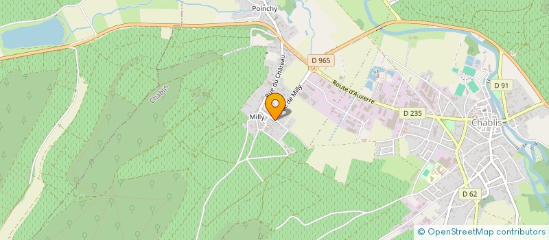 localisation de l'entreprise GFA DES VIOLETTES  CHABLIS