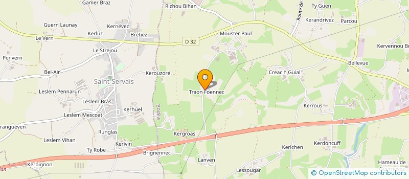 localisation de l'entreprise GFA DINER  BODILIS