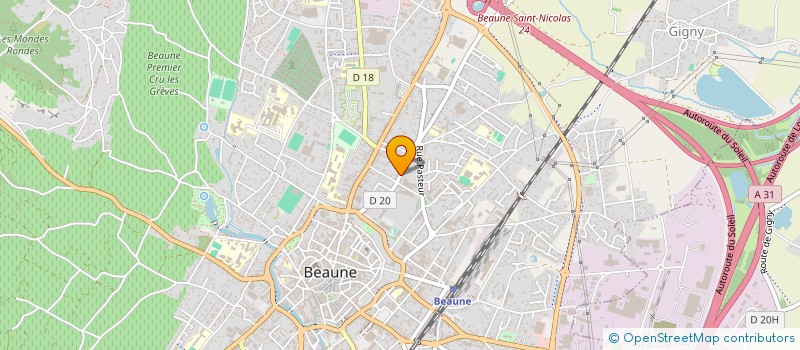 localisation de l'entreprise GFA DOMAINE BESANCENOT MATHOUILLET à BEAUNE