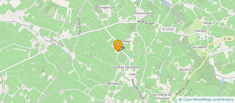 localisation de l'entreprise GFA DOMAINE CHATEAU LA FAUCHERIE  MONTAGNE