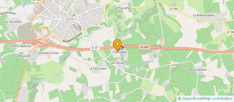 localisation de l'entreprise GFA DOMAINE DE CHANTEPIE  LE PALLET