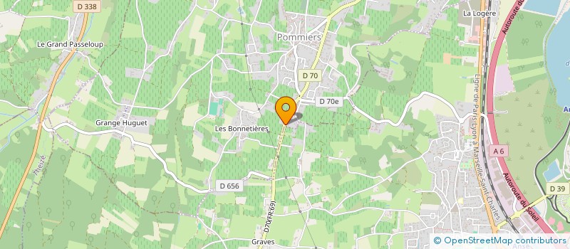 localisation de l'entreprise GFA DOMAINE DE LA CELLIERE  POMMIERS