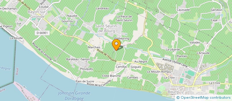 localisation de l'entreprise GFA DOMAINE DE LA PLANTONNE à BOURG