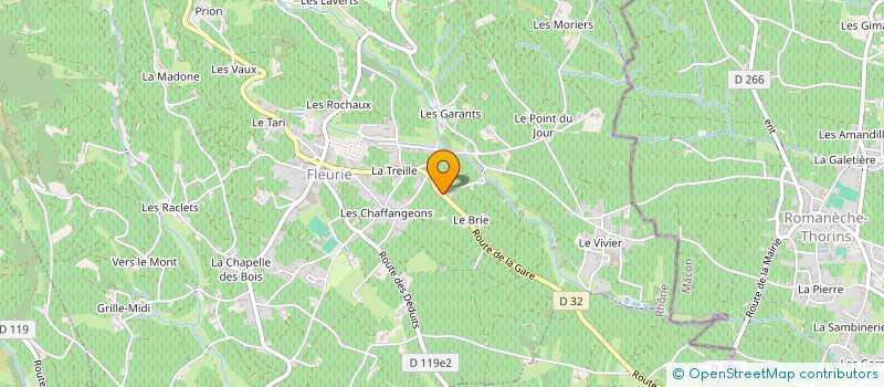 localisation de l'entreprise GFA DOMAINE DE LA TREILLE  FLEURIE