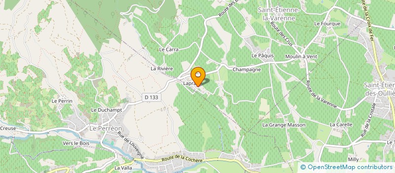 localisation de l'entreprise GFA DOMAINE DE LAPRAT à SAINT-ETIENNE-LA-VARENNE