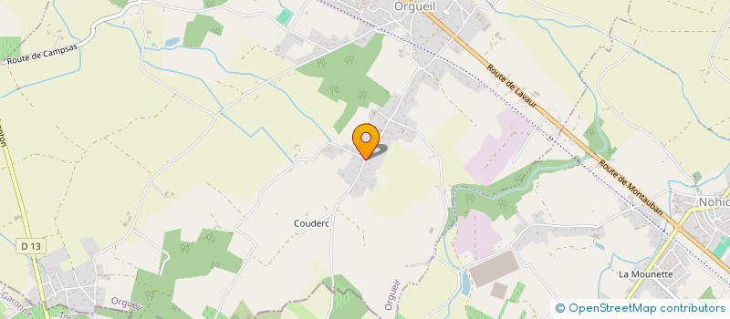 localisation de l'entreprise GFA DOMAINE DE PEGEAT  ORGUEIL