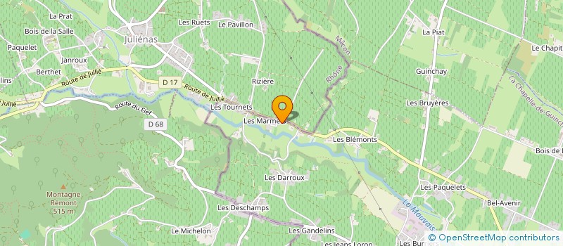 localisation de l'entreprise GFA DOMAINE DES MARMETS à LA CHAPELLE-DE-GUINCHAY