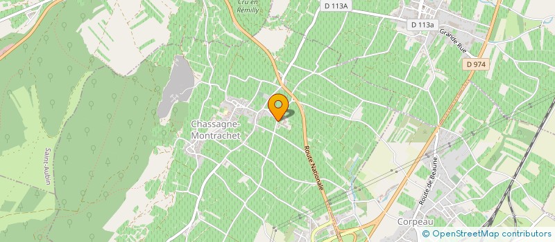 localisation de l'entreprise GFA DOMAINE DU CHATEAU BADER MIMEUR  CHASSAGNE-MONTRACHET