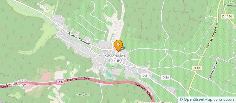 localisation de l'entreprise GFA DOMAINE E PAVELOT  SAVIGNY-LES-BEAUNE