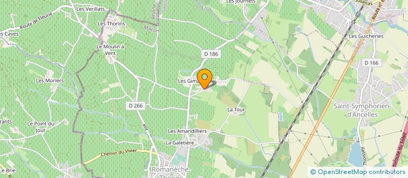 localisation de l'entreprise GFA DOMAINE FUMET-DUTREVE à ROMANECHE-THORINS