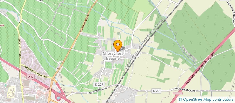 localisation de l'entreprise GFA DOMAINE HENRI DUBOIS CATILLON  CHOREY-LES-BEAUNE