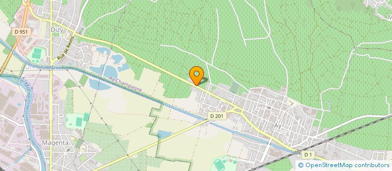 localisation de l'entreprise  GFA DOMAINEGIRAUD  AY-CHAMPAGNE