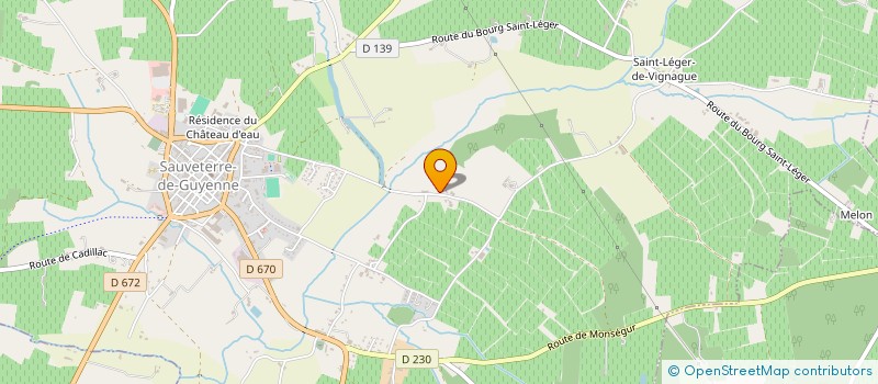 localisation de l'entreprise GFA DOMAINES CAZADE  SAUVETERRE-DE-GUYENNE