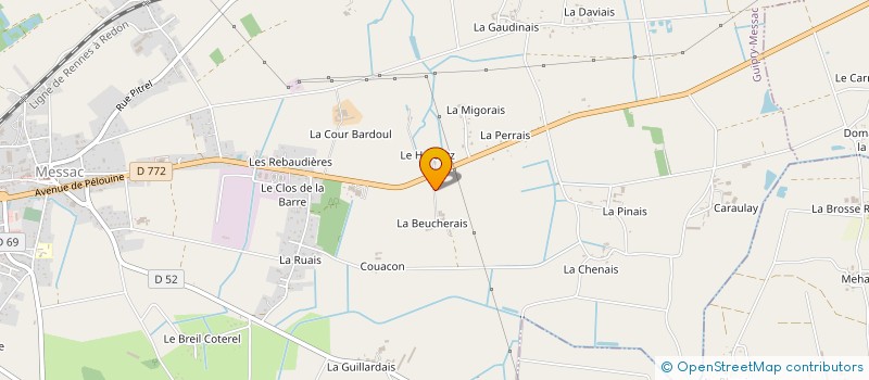 localisation de l'entreprise GFA DOUAR HA FRANKIZ  GUIPRY-MESSAC