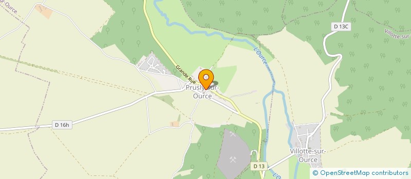 localisation de l'entreprise GFA DU BEAUGET  PRUSLY-SUR-OURCE